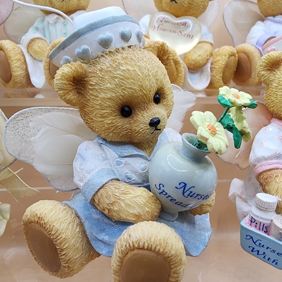 7 Nurses Bear-ers Of Mercy Angel Bears 3" Resin Figurine Lot Bearers - Picture 3 of 9